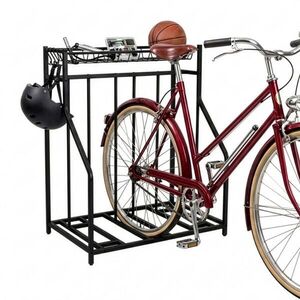 Relaxdays STOJAN NA BICYKLE Čierny pre 3 bicykle vyobraziť