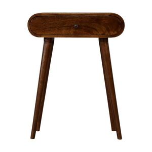 Artisan Furniture MINI konzolový stolík s kostanovou povrchovou úpravou, 1 zásuvka, severské nohy, hnedý vyobraziť