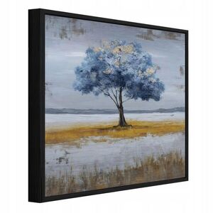 Wallarena ZARÁMOVANÉ obrazy abstrakcia stromu modrá 30x30 cm vyobraziť