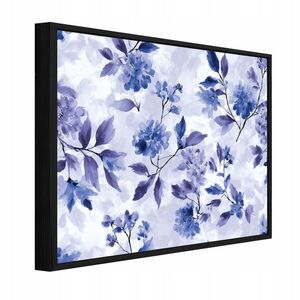 Wallarena ZARÁMOVANÉ obrazy kvety listy fialová 120x80 cm vyobraziť
