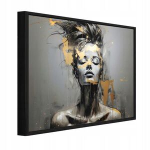 Wallarena ZARÁMOVANÉ obrazy ženy abstraktné sivá 60x40 cm vyobraziť