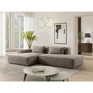 MID.YOU ROHOVÁ SEDAČKA, plast, textil, kompozitné drevo, cappuccino vyobraziť