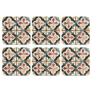 MuchoWow SADA 6 PODLOŽIEK POD POHÁRE Dekorácie - Dlaždice - Španielčina - Vintage 10x10 cm vyobraziť