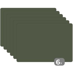 MuchoWow SADA 6 PRESTIERANÍ Zelená - jednofarebná - olivovo zelená 45x30 cm vyobraziť