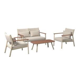 Ambia Garden SÚPRAVA ZÁHRADNÉHO NÁBYTKU 4-dielne, drevo, kov, textil vyobraziť