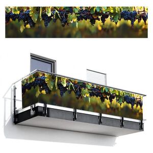MuchoWow BALKÓNOVÁ ZÁSTENA Hrozno - Víno - Príroda - Zelená 500x110 cm vyobraziť