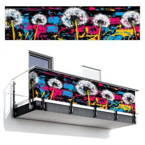 MuchoWow BALKÓNOVÁ ZÁSTENA Street art - Farebné - Nástenné 500x120 cm vyobraziť