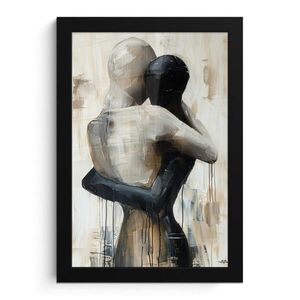 MuchoWow ZARÁMOVANÝ PLAGÁT Abstraktné - Láska - Čiernobiele - Moderné 20x30 cm vyobraziť
