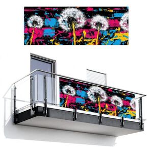 MuchoWow BALKÓNOVÁ ZÁSTENA Street art - Farebné - Nástenné 300x110 cm vyobraziť