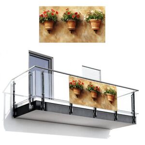 MuchoWow BALKÓNOVÁ ZÁSTENA Kvetináče - Nástenné - Vintage 200x110 cm vyobraziť