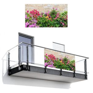 MuchoWow BALKÓNOVÁ ZÁSTENA Kvety - rastliny - listy - kamene 200x110 cm vyobraziť