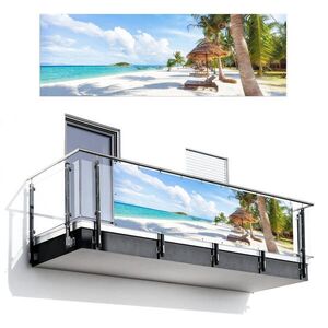 MuchoWow BALKÓNOVÁ ZÁSTENA Pláž - more - palmy 300x100 cm vyobraziť