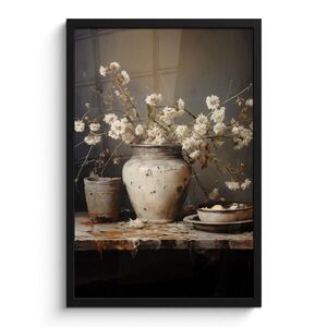 MuchoWow ZARÁMOVANÝ PLAGÁT Zátišie - Kvety - Kytica - Váza - Víno 40x60 cm vyobraziť