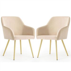 RAUMHIRSCH FURNITURE ČALÚNENÁ STOLIČKA, sada 2 ks, kovové nohy, krémová, 54, 5/83/58 vyobraziť