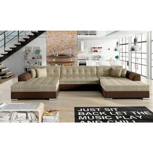 MID.YOU SEDACIA SÚPRAVA, textil, svetlohnedá, červenohnedá vyobraziť