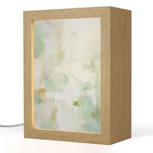 OnlyWow STOLNÁ LAMPA Abstraktné - Umenie - Biele - Zelené - Moderné 15x20 cm vyobraziť