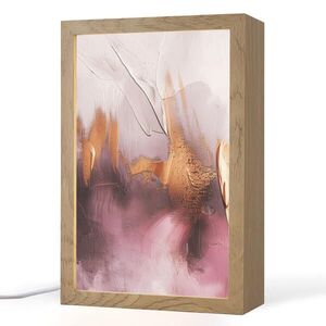 OnlyWow STOLNÁ LAMPA Fialová - abstraktné - farba - zlatá 20x30 cm vyobraziť