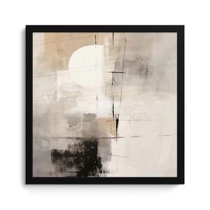 MuchoWow ZARÁMOVANÝ PLAGÁT Abstraktné - Umenie - Sivé 40x40 cm vyobraziť