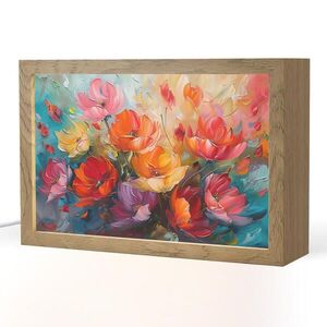 OnlyWow STOLNÁ LAMPA Kvety - Farebné - Maľba - Abstraktné - Umenie 30x20 cm vyobraziť