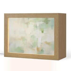 OnlyWow STOLNÁ LAMPA Abstraktné - Umenie - Biele - Zelené - Moderné 20x15 cm vyobraziť
