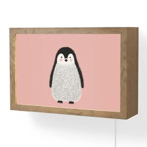 OnlyWow NÁSTENNÉ SVIETIDLO Tučniak - Bodky - Minimalistické - Ružové 30x20 cm vyobraziť
