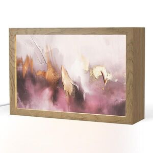 OnlyWow STOLNÁ LAMPA Fialová - abstraktné - farba - zlatá 30x20 cm vyobraziť