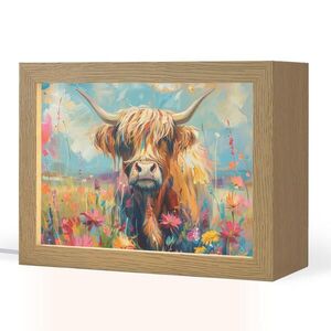 OnlyWow STOLNÁ LAMPA Škótsky horal - Príroda - Farebné - Kvety 20x15 cm vyobraziť