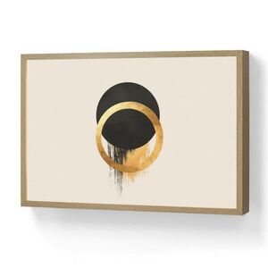 OnlyWow NÁSTENNÉ SVIETIDLO Abstraktný dizajn - Čierny kruh - Škvrny od farby 60x40 cm vyobraziť