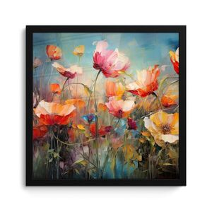 MuchoWow ZARÁMOVANÝ PLAGÁT Kvety - Akvarel - Umenie - Botanické - Príroda 40x40 cm vyobraziť