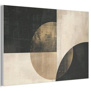 MuchoWow AKUSTICKÝ OBRAZ Abstraktné - Geometrické tvary - Čierna - Zlatá 90x60 cm vyobraziť