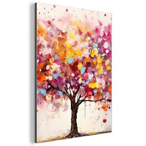 MuchoWow KOVOVÝ OBRAZ Akvarel - Strom - Umenie - Abstraktné 60x80 cm vyobraziť