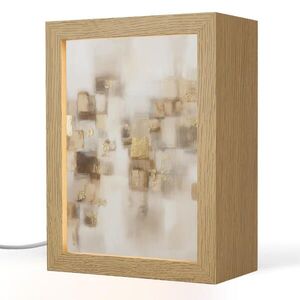 OnlyWow STOLNÁ LAMPA Abstraktné štvorce - zemité tóny - hmlisté 15x20 cm vyobraziť