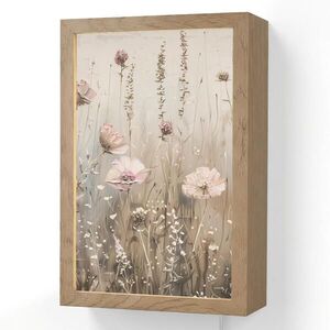 OnlyWow NÁSTENNÉ SVIETIDLO Kvety - Ružová - Moderné - Béžová 20x30 cm vyobraziť