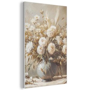 MuchoWow AKUSTICKÝ OBRAZ Kvety - Váza - Zátišie - Béžová 60x90 cm vyobraziť