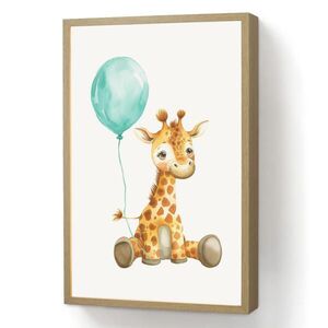 OnlyWow NÁSTENNÉ SVIETIDLO Žirafa - Dieťa - Zvieratá - Modrý balón 40x60 cm vyobraziť