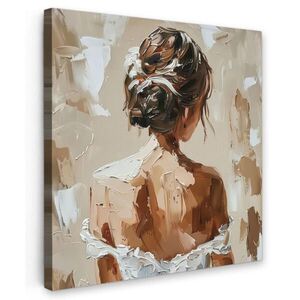 MuchoWow OBRAZ NA PLÁTNE Žena - Farba - Abstraktná - Béžová - Moderná 20x20 cm vyobraziť
