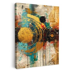 MuchoWow OBRAZ NA PLÁTNE Abstraktné - umenie - zlaté - moderné 50x70 cm vyobraziť