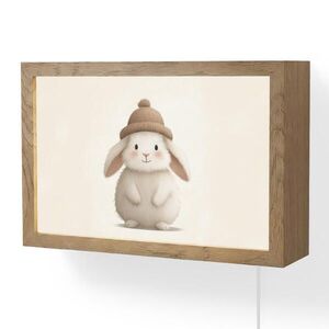 OnlyWow NÁSTENNÉ SVIETIDLO Králik - čiapka - uši - béžová 30x20 cm vyobraziť