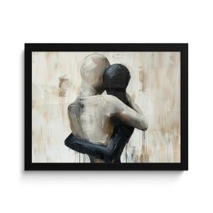 MuchoWow ZARÁMOVANÝ PLAGÁT Abstraktné - Láska - Čiernobiele - Moderné 40x30 cm vyobraziť
