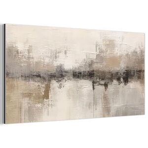 MuchoWow KOVOVÝ OBRAZ Moderné umenie - Abstraktné - Béžové 80x40 cm vyobraziť