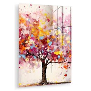 MuchoWow OBRAZ NA AKRYLOVOM SKLE Akvarel - Strom - Umenie - Abstraktné 60x80 cm vyobraziť