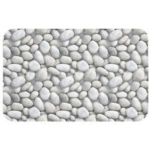 OnlyWow KÚPEĽŇOVÁ PREDLOŽKA Kamene - sivé - oválne 80x50 cm vyobraziť