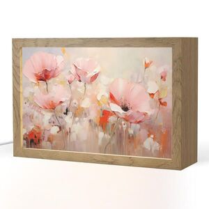 OnlyWow STOLNÁ LAMPA Kvety - Akvarel - Ružová - Abstraktné - Umenie 30x20 cm vyobraziť