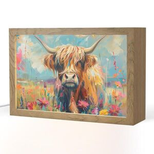 OnlyWow STOLNÁ LAMPA Škótsky horal - Príroda - Farebné - Kvety 30x20 cm vyobraziť