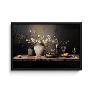 MuchoWow ZARÁMOVANÝ PLAGÁT Zátišie - Kvety - Kytica - Váza - Víno 60x40 cm vyobraziť
