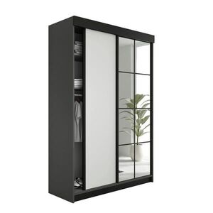Kier Furniture SKRIŇA S POSUVNÝMI DVERAMI LAMARO - 138x205x59 cm - Grafit + Biela vyobraziť