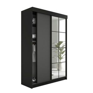 Kier Furniture SKRIŇA S POSUVNÝMI DVERAMI LAMARO - 138x205x59 cm - Čierna + Grafit vyobraziť