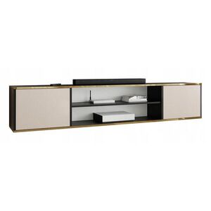 Kier Furniture TV STOLOK EDI GOLD 4 Čierna / Kašmír – 2-dverový vyobraziť