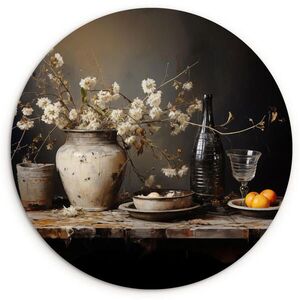 MuchoWow OBRAZ NA STENU Zátišie - Kvety - Kytica - Váza - Víno 60x60 cm vyobraziť