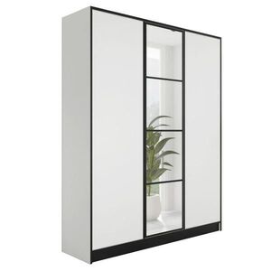 Kier Furniture ŠATNÍK EDEN 3-dverový v1 - 156, 4x205x39 cm - Biela vyobraziť